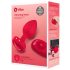 Inimioară b-vibe - vibrator anal cu telecomandă, roșu și reîncărcabil