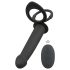 Dublu F Velvet Negru - vibrator anal ajustabil (negru)
