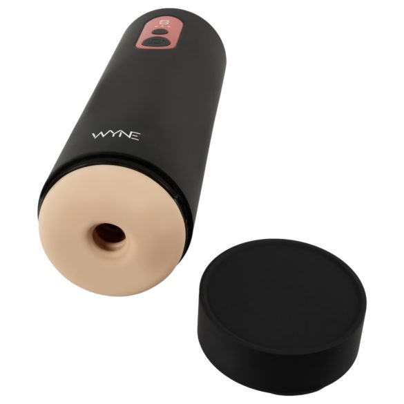 WYNE 08 - masturbator negru vibrant, cu mișcare automată, reîncărcabil