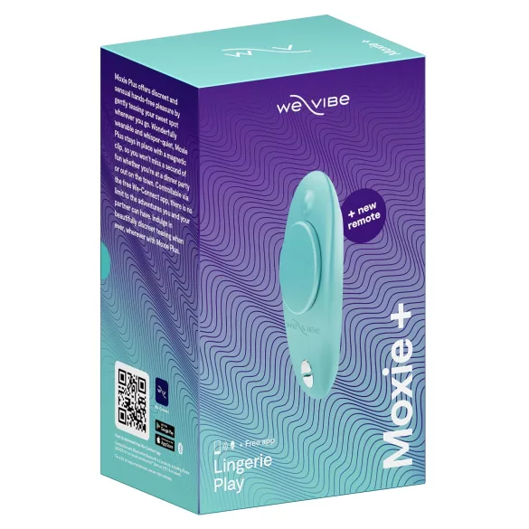 We-Vibe Moxie+ - vibrator clitoridian inteligent cu telecomandă (turcoaz)