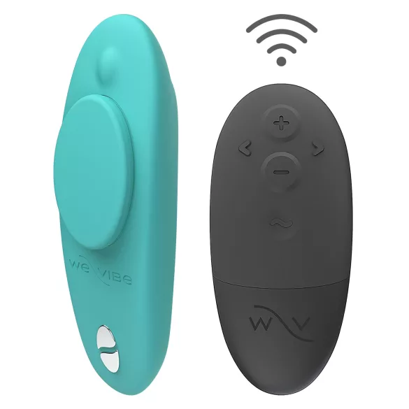 We-Vibe Moxie+ - vibrator clitoridian inteligent cu telecomandă (turcoaz)