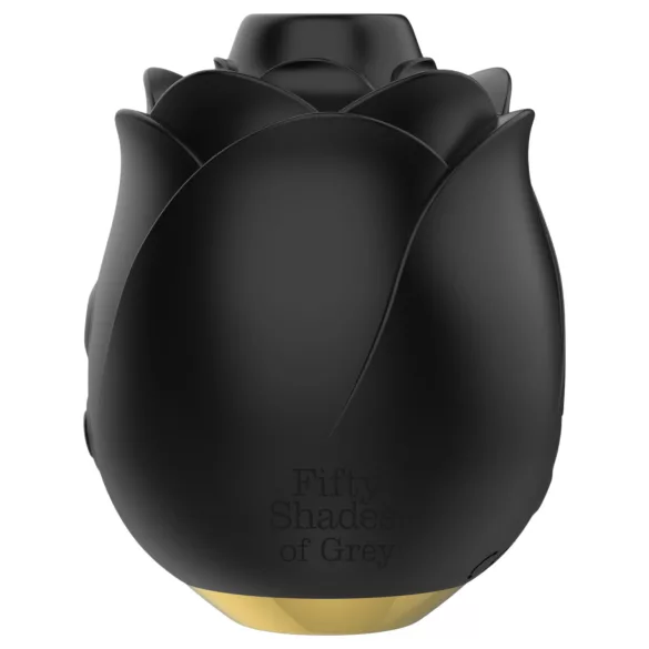Fifty Shades of Grey - vibrator tip trandafir cu pulsare aer - negru