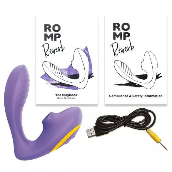 ROMP Reverb - vibrator 2în1 cu unde de aer și punctul G - mov