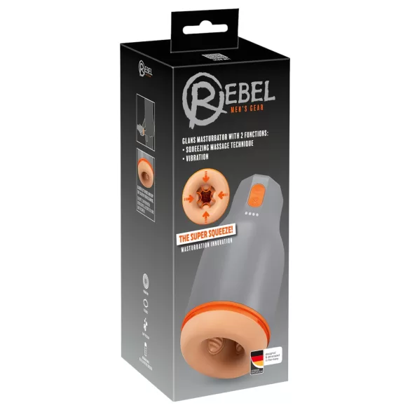 Rebel - masturbator impermeabil, natural-gri