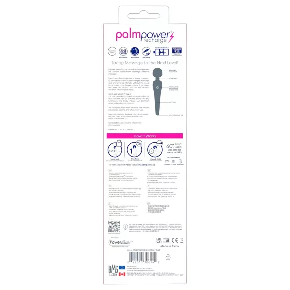 PalmPower recharge - vibrator albastru, reîncărcabil și puternic