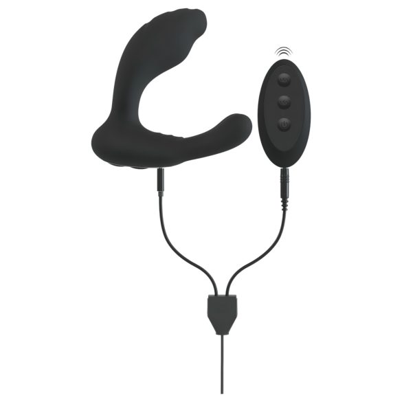 Smile - Vibrator punct G și P - funcție telecomandă - silicon negru