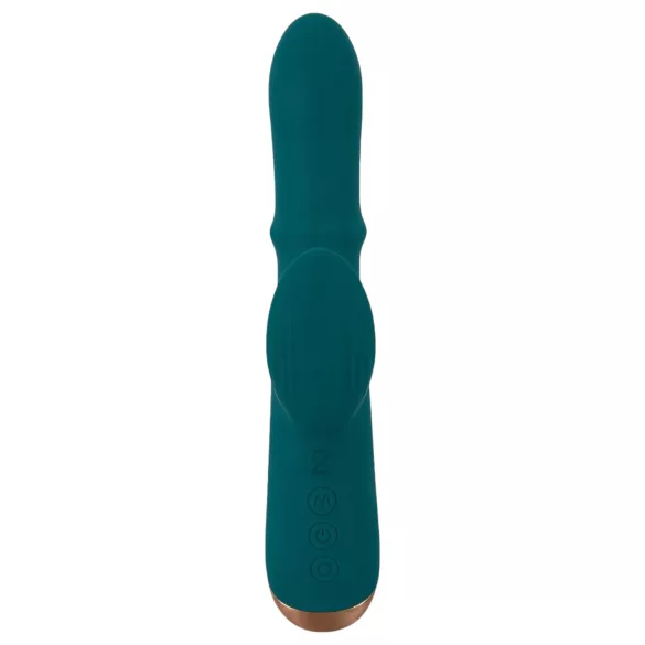 You2Toys - Vibrator tip iepuraș cu inel - rezistent - turcoaz