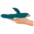 You2Toys - Vibrator tip iepuraș cu inel - rezistent - turcoaz