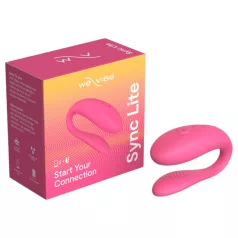   We-Vibe Sync Lite - vibrator de cuplu cu aplicație și telecomandă (roz)