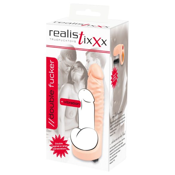 Realistixxx Double Fucker - vibrator anal cu prindere (natural)