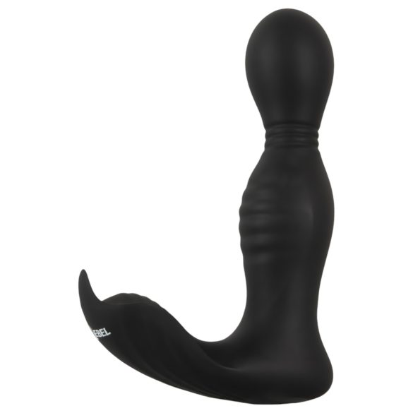 Rebel - vibrator prostată 2 în 1 cu telecomandă - silicon negru