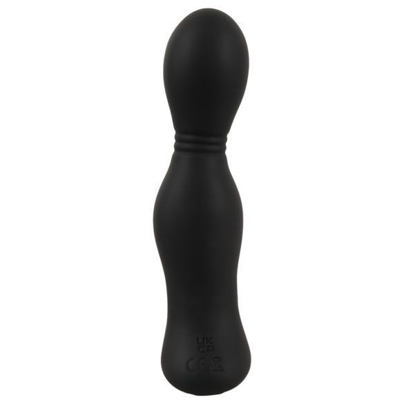 Rebel - vibrator prostată 2 în 1 cu telecomandă - silicon negru