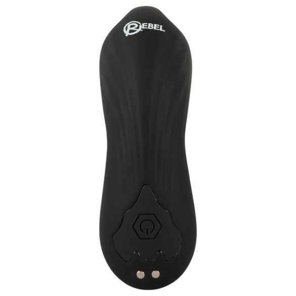 Rebel - vibrator prostată 2 în 1 cu telecomandă - silicon negru