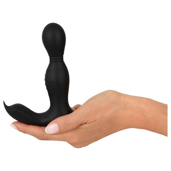 Rebel - vibrator prostată 2 în 1 cu telecomandă - silicon negru