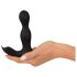 Rebel - Vibrator prostată 2in1 cu telecomandă (negru)