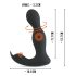 Rebel - Vibrator prostată 2in1 cu telecomandă (negru)