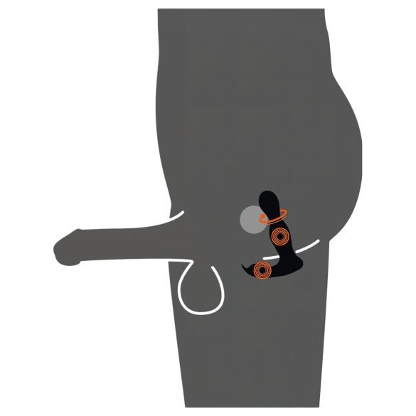 Rebel - vibrator prostată 2 în 1 cu telecomandă - silicon negru