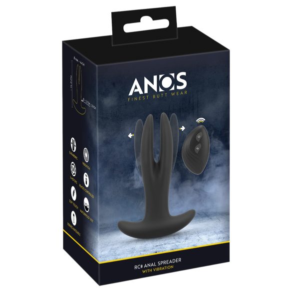ANOS - vibrator anal cu două capete (negru)