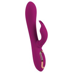 Javida - Vibrator rotativ cu perle 3în1 (mov)