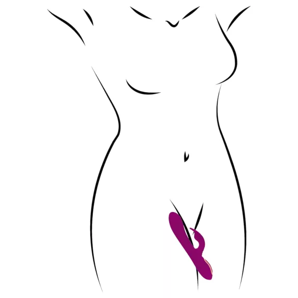 Javida - vibrator rotativ 3 în 1 cu mărgele (mov)