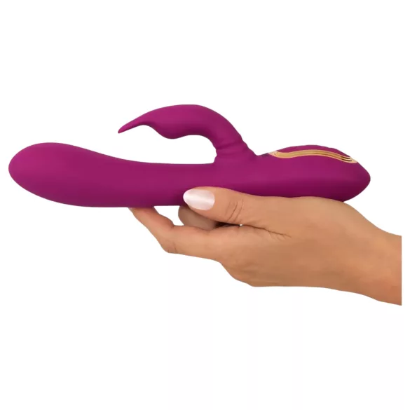 Javida - vibrator rotativ 3 în 1 cu mărgele (mov)