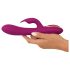 Javida - Vibrator 3în1 cu perle rotative (mov)