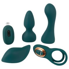 Couples Choice - Vibrator 4în1 cu telecomandă (turcoaz)