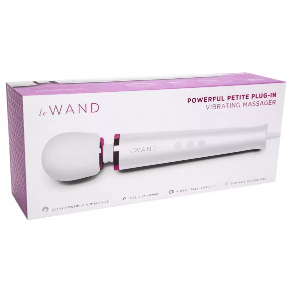 Le Wand Petite Plug-In - vibrator masaj rețea - alb