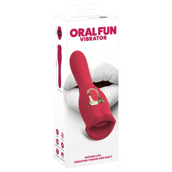 You2Toys - vibrator 2în1 cu limbă (roz)