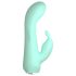 Cuties Mini 4 - vibrator verde, rezistent la apă, cu design iepuraș, reîncărcabil