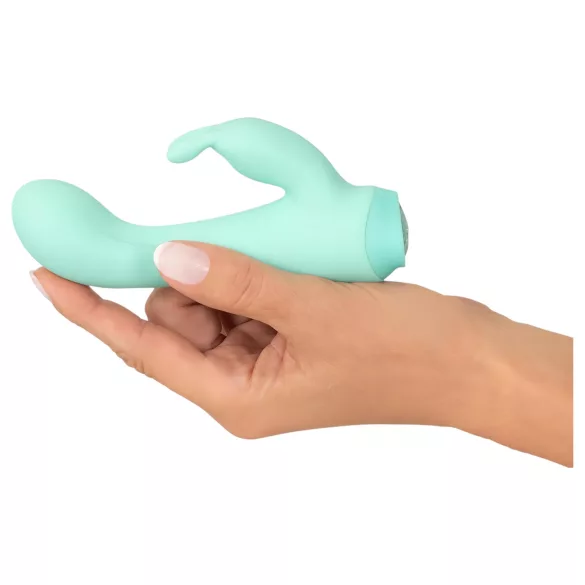 Cuties Mini 4 - vibrator iepuraș mic, reîncărcabil, rezistent la apă, verde