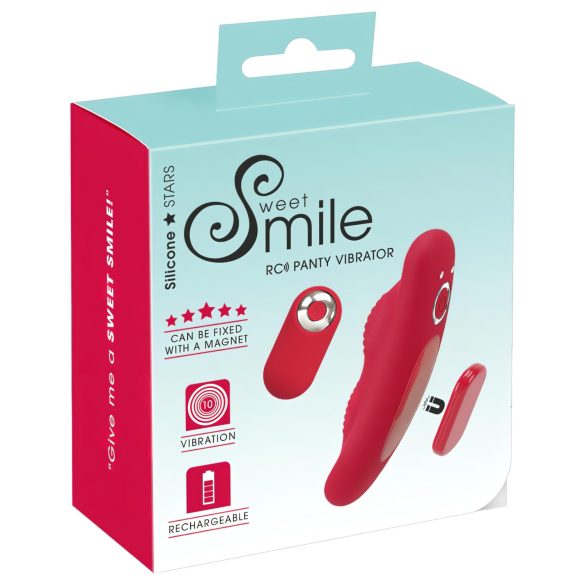 Smile - vibrator radio cu acumulator, slipuri (roșu)