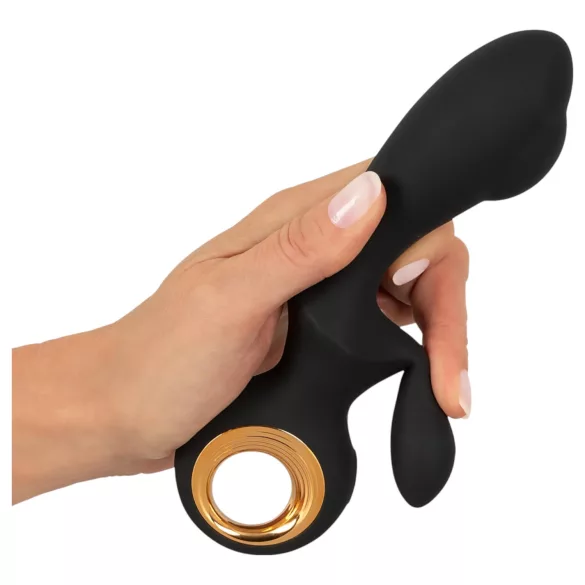 Eternal - vibrator cu braț pentru clitoris, pompat - silicon negru