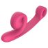 Snail Vibe Curve - vibratoare dublu stimulare clitoris și punct G - silicon roz