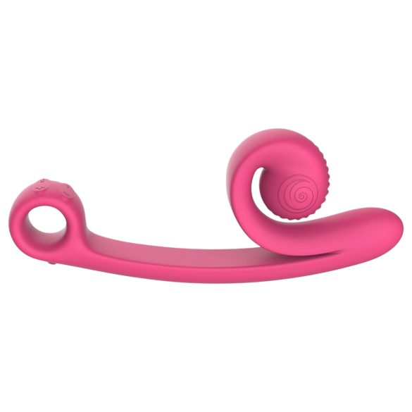 Snail Vibe Curve - vibratoare dublu stimulare clitoris și punct G - silicon roz