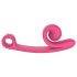 Snail Vibe Curve - vibratoare dublu stimulare clitoris și punct G - silicon roz