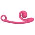 Snail Vibe Curve - vibratoare dublu stimulare clitoris și punct G - silicon roz