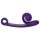 Snail Vibe Curve - Vibrator 2în1 pentru stimularea clitorisului (mov)