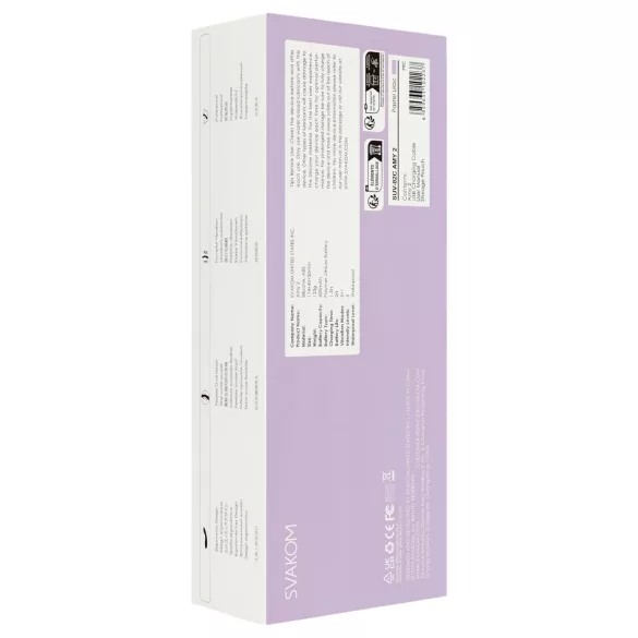 Svakom Amy 2 - vibrator cu acumulator, rezistent la apă, pentru punctul G (mov)