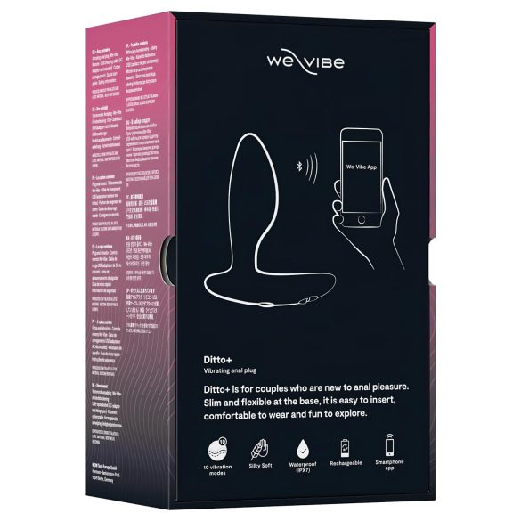 We-Vibe Ditto+ - vibrator anal inteligent cu acumulator - negru