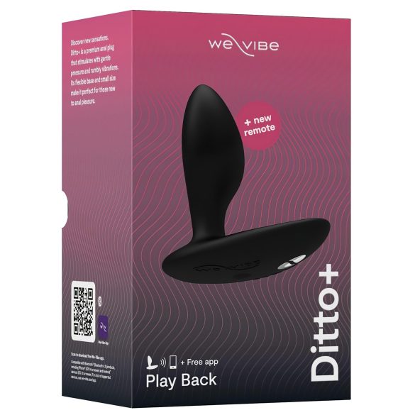 We-Vibe Ditto+ - vibrator anal inteligent cu acumulator - negru