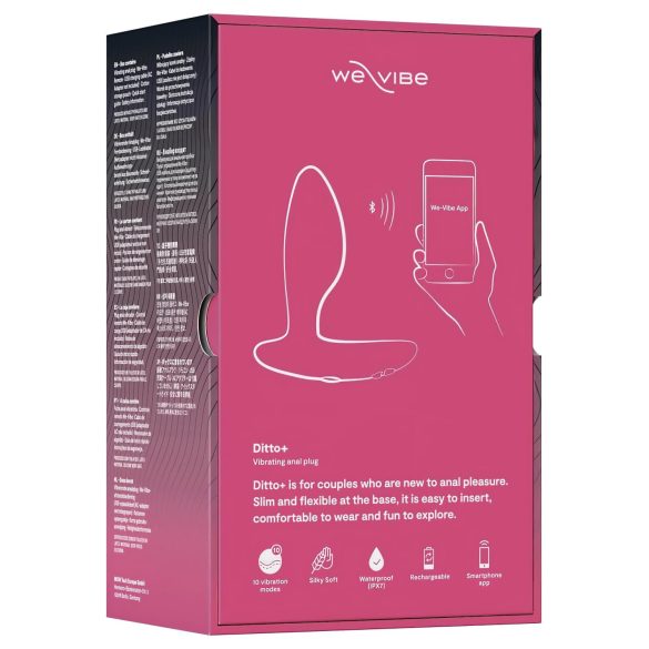 We-Vibe Ditto+ - vibrator anal inteligent, reîncărcabil (roz)