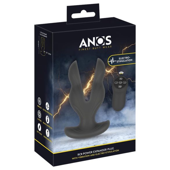 ANOS - vibrator anal dublu - silicon negru