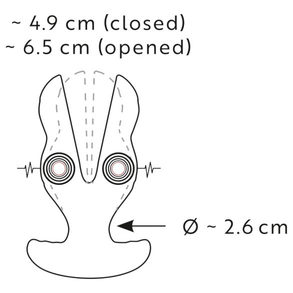 ANOS - vibrator anal dublu - silicon negru