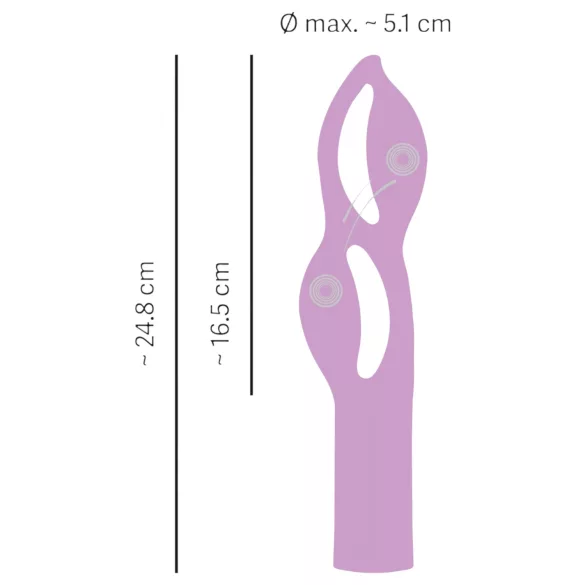 Vibrator dublu motor Fabulous, mov, reîncărcabil