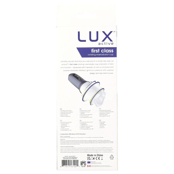LUX Active First Class - masturbator automat rotativ - alb-gri