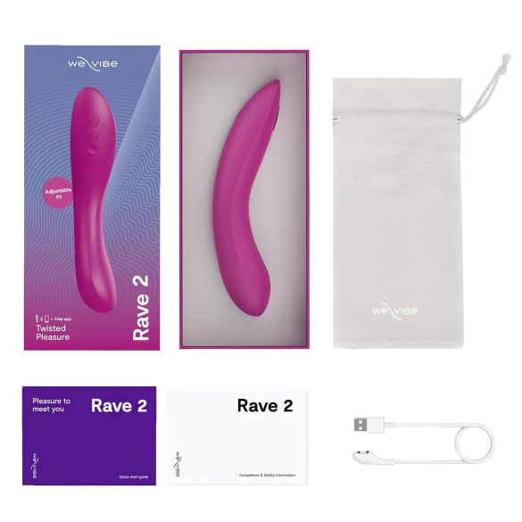 We-Vibe Rave 2 - vibrator pentru punctul G inteligent reîncărcabil roz