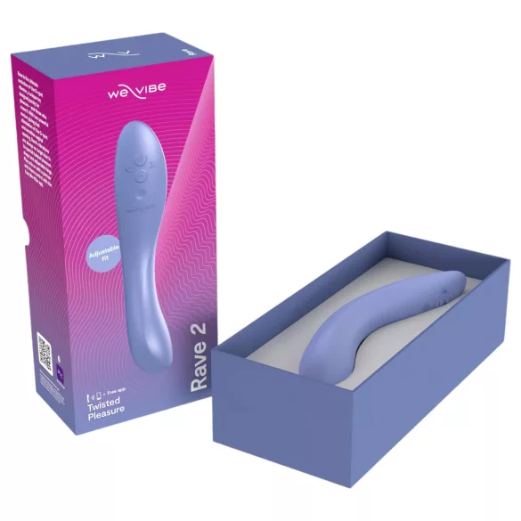 We-Vibe Rave 2 - vibrator pentru punctul G controlat prin aplicație (albastru)