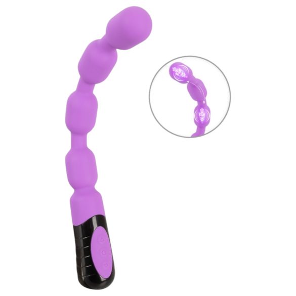 You2Toys - vibrator cu mărgele pentru punctele G și P (mov)