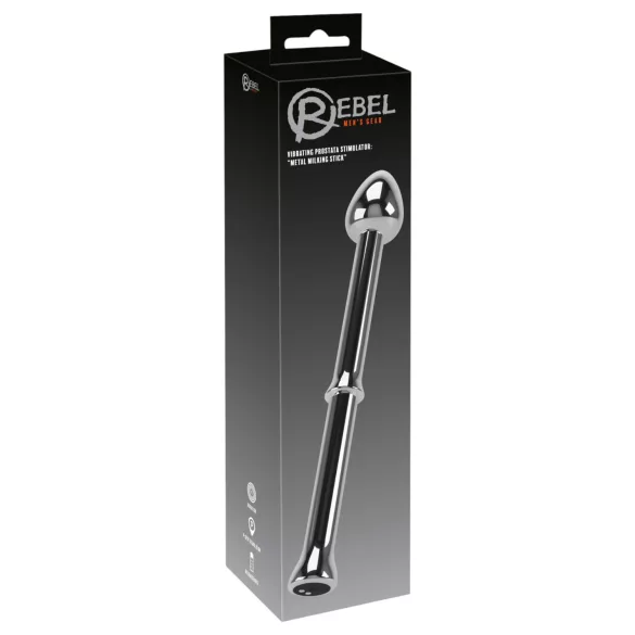 Rebel - vibrator pentru prostată din metal - argintiu
